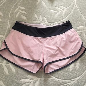Lululemon pink running shorts